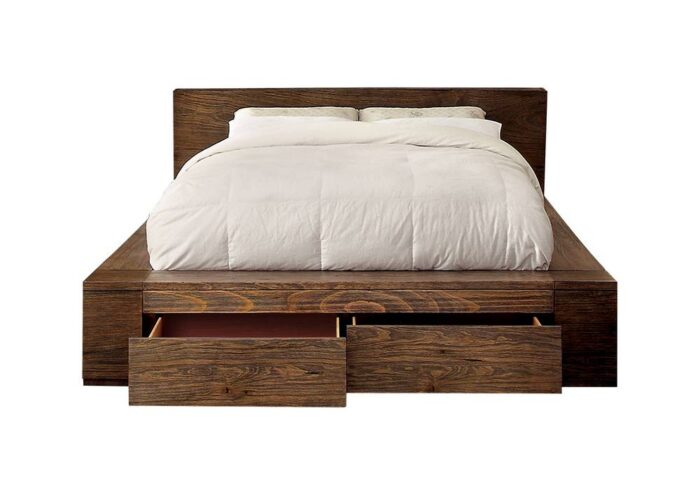 Assaro Rustic Wood Platform Bed
