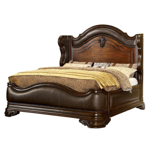 Aolo Traditional Wingback Bed in California King