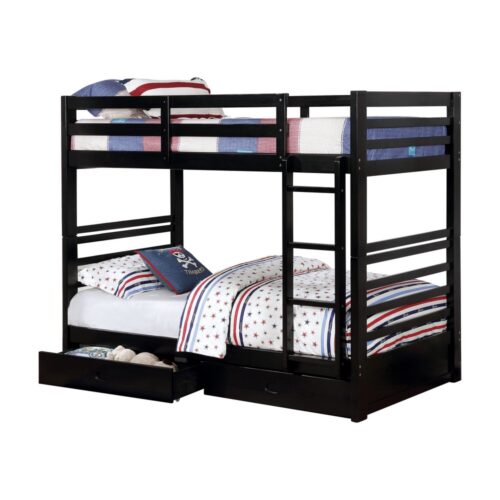 Tomi Storage Twin/Twin Bunk Bed in Black