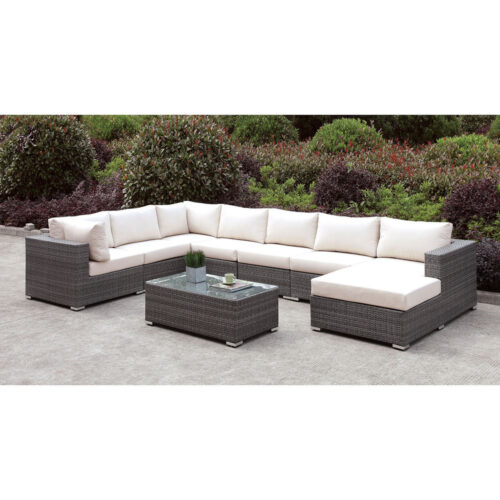 Charles Contemporary Fabric Patio Sectional V